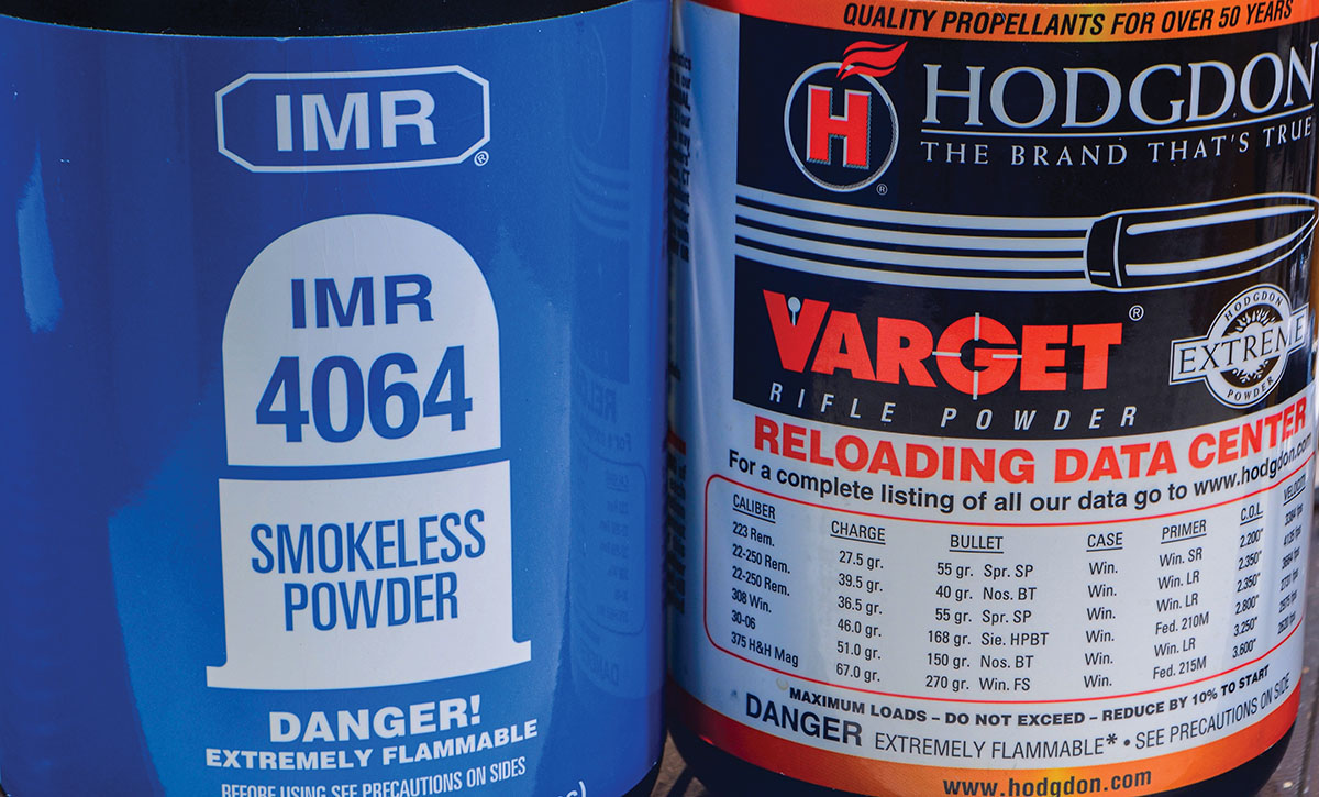 Ron Reiber’s choices as the best two powders for the 220 Swift: IMR 4064, introduced in the mid-1930s, and Varget, the Hodgdon “Extreme” series counterpart to 4064, introduced in the 1990s.